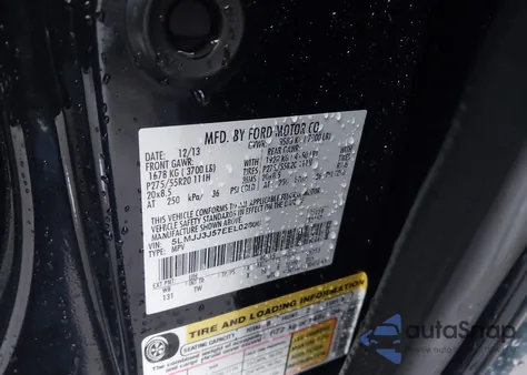 2014 Lincoln Navigator L из США, поврежденный, VIN 5LMJJ3J57EEL02806